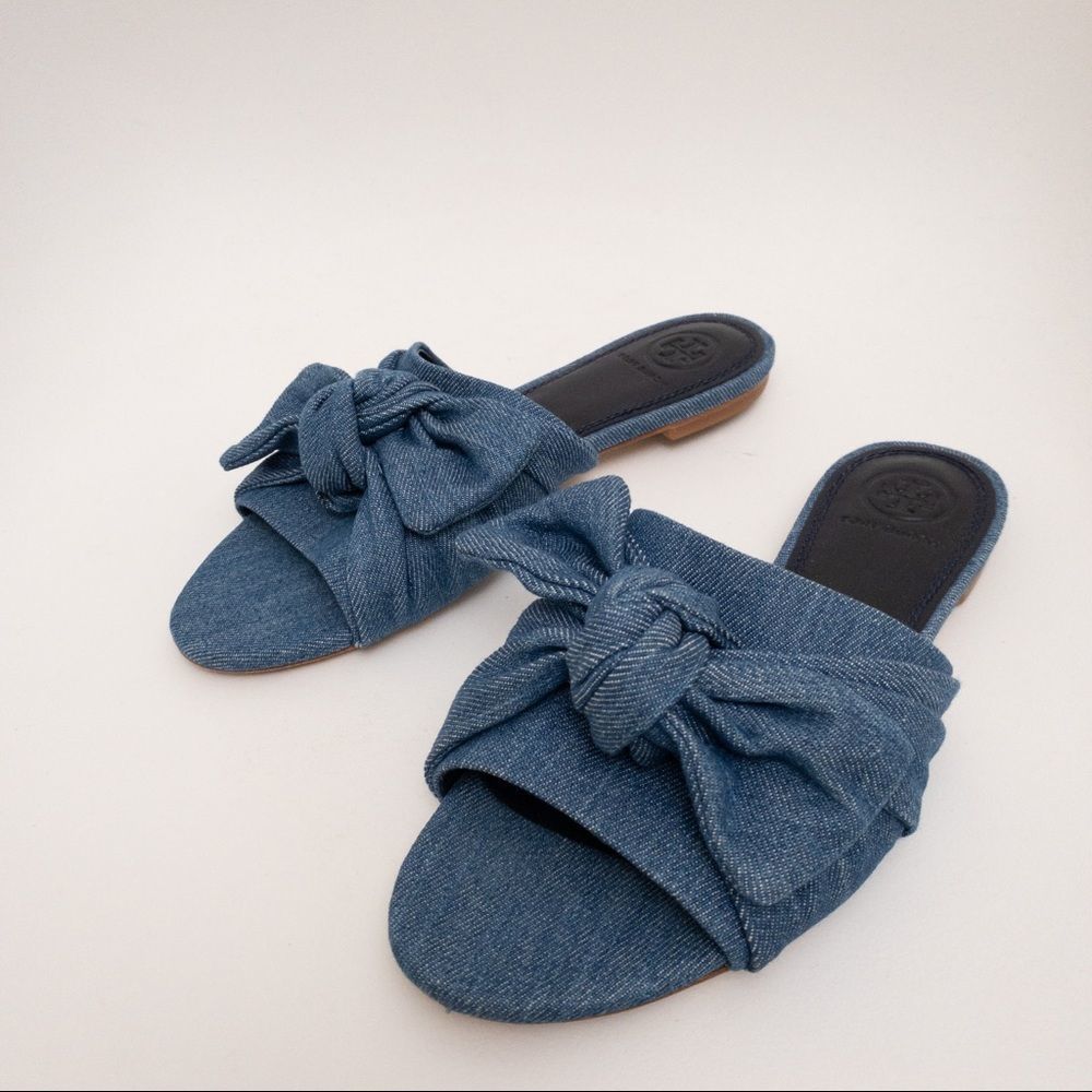 Tory Burch Annabelle Bow Slides Size 5.5 - image 7